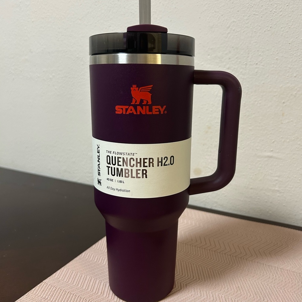 Plum Stanley Tumbler 40oz Quencher, New
